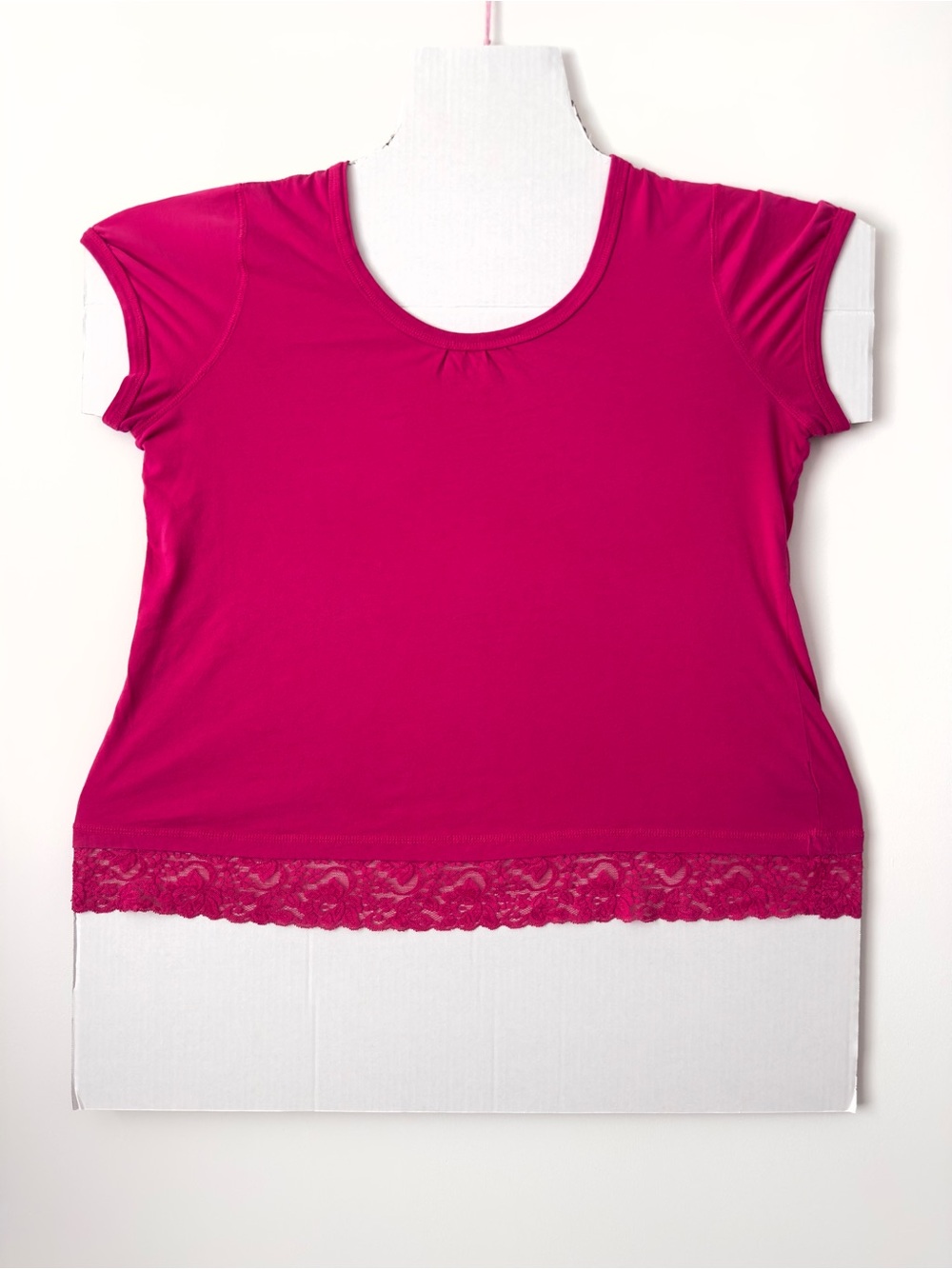 lace trim t shirt